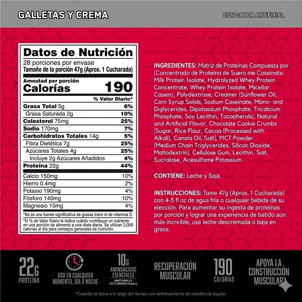 PROTEINA WHEY SYNTHA-6 2.9LBS COOKIES AND CREAM - BSN-1