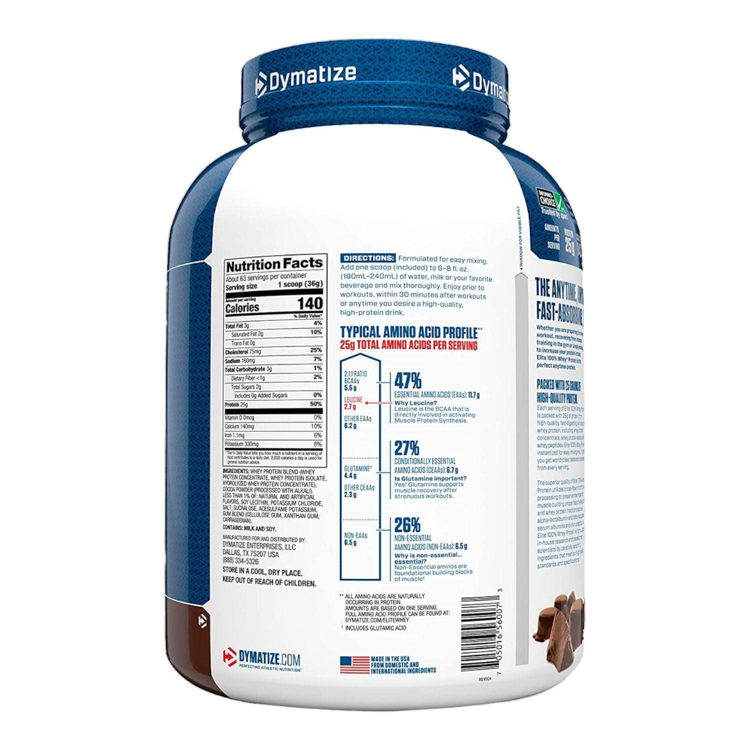 PROTEINA ELITE 100% WHEY 5 LB - DYMATIZE CHOCOLATE-1