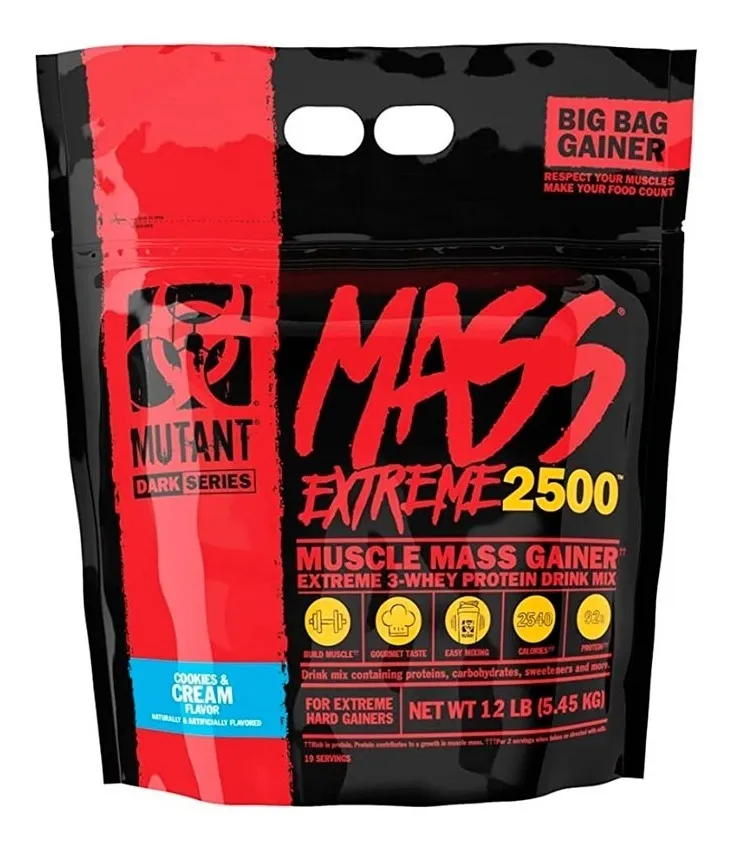 Ganador de peso - Mutant Mass Extreme 12 Libras - Cookies & cream-0