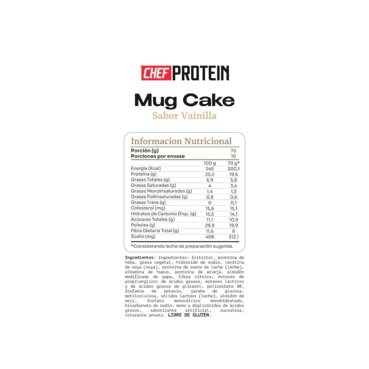 MUG CAKE 700GR VAINILLA  - CHEF PROTEIN-1