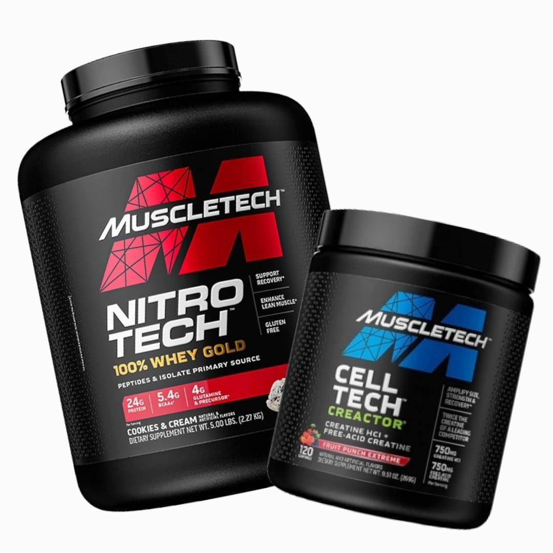 NITROTECH WHEY GOLD 5LB COOKIES + CREATINA CRECTOR 120 SV FRUIT PUNCH-0