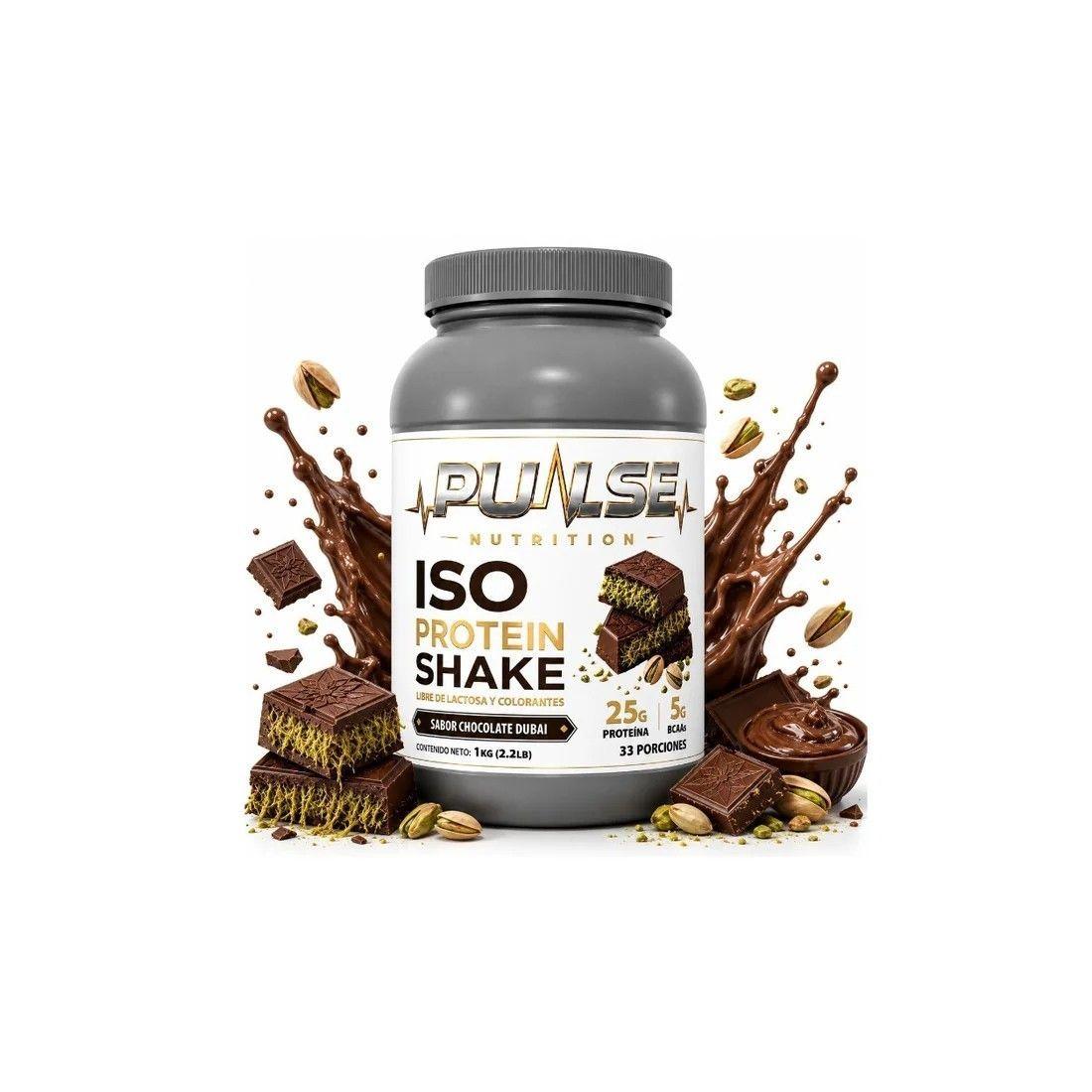 PROTEINA ISO SHAKE 2.2LB 33 SERVICIOS CHOCOLATE DUBAI - PULSE NUTRITION-0