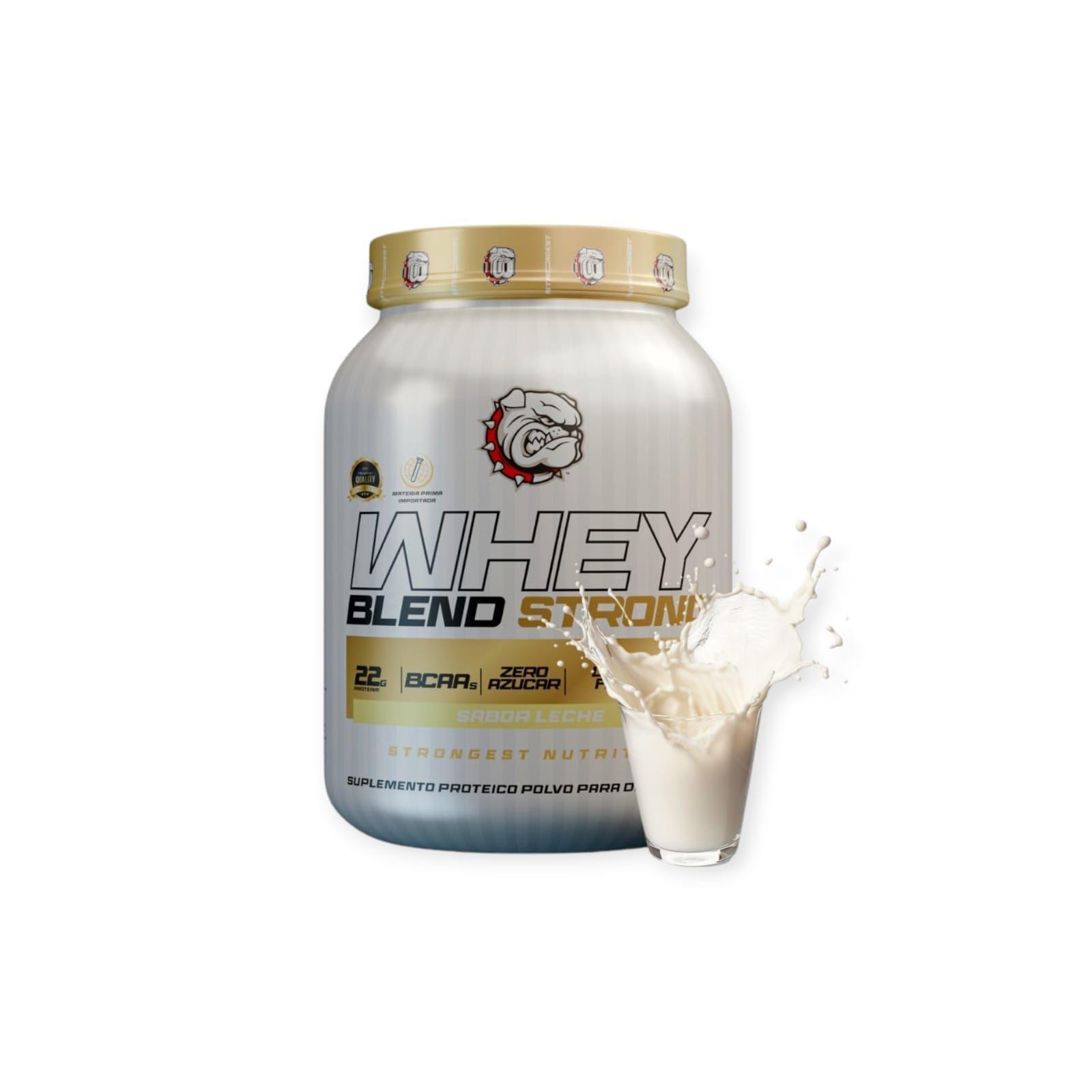 PROTEINA WHEY BLEND 900G LECHE - STRONGEST-0