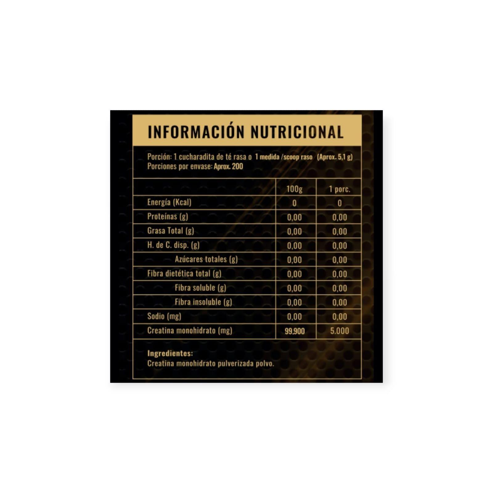 CREATINA MONOHIDRATADA 1KG  SIN SABOR - STRONGEST-1