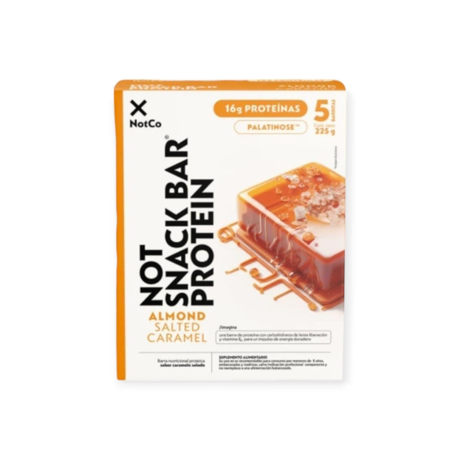 BARRAS DE PROTEINA NOTSNACK BAR ALMOND SALT CARAMEL  45GR 5 UNIDADES- NOTCO-0