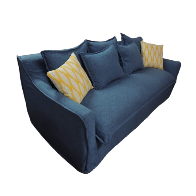 Sofa Gema 1,6 Mts Azul con funda-1