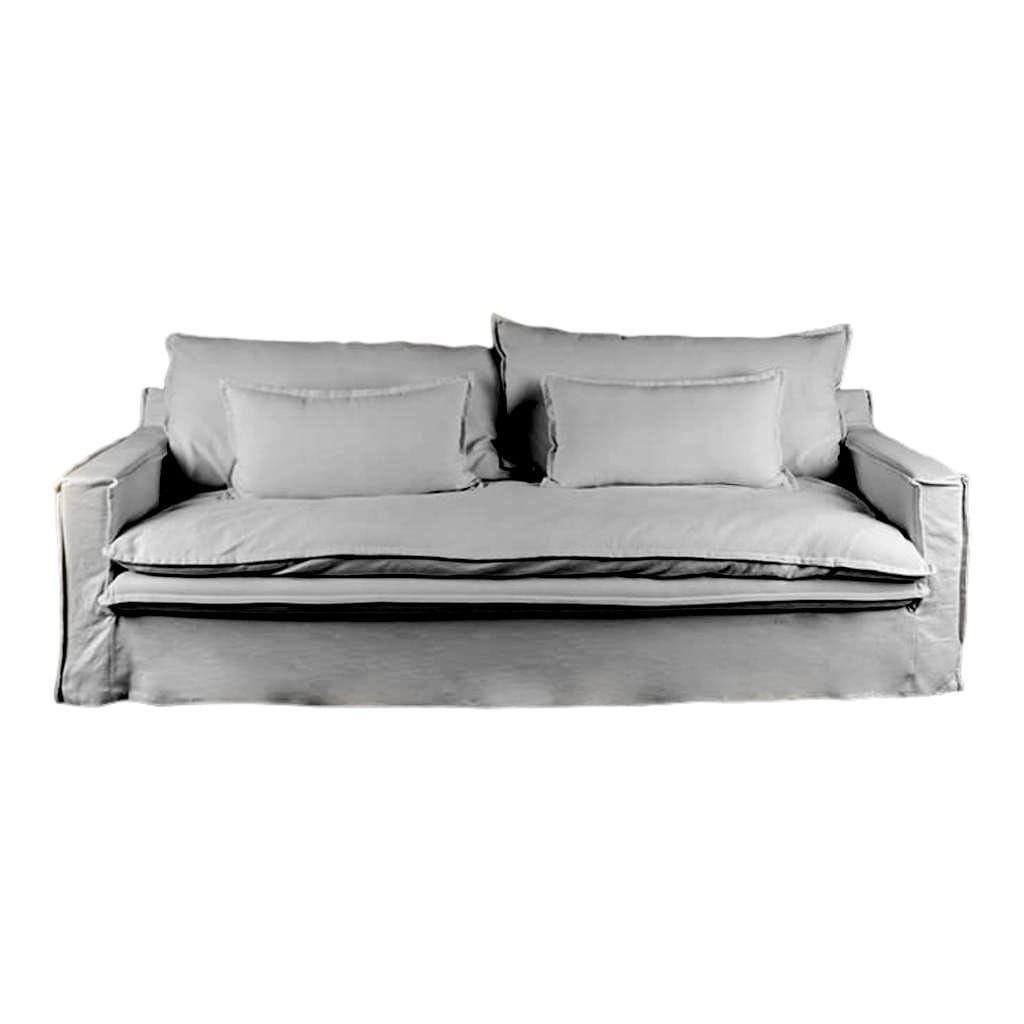 Sofa Amaro 2,20 Mts Gris Plata con funda-0