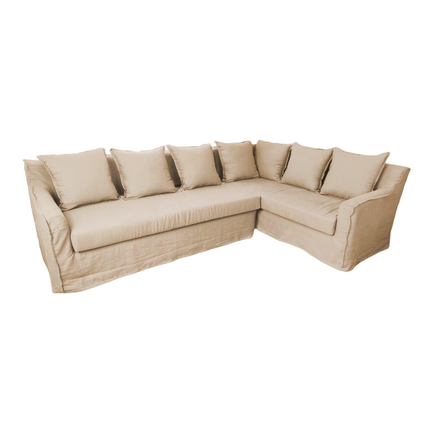 Seccional Gema Beige con funda-0