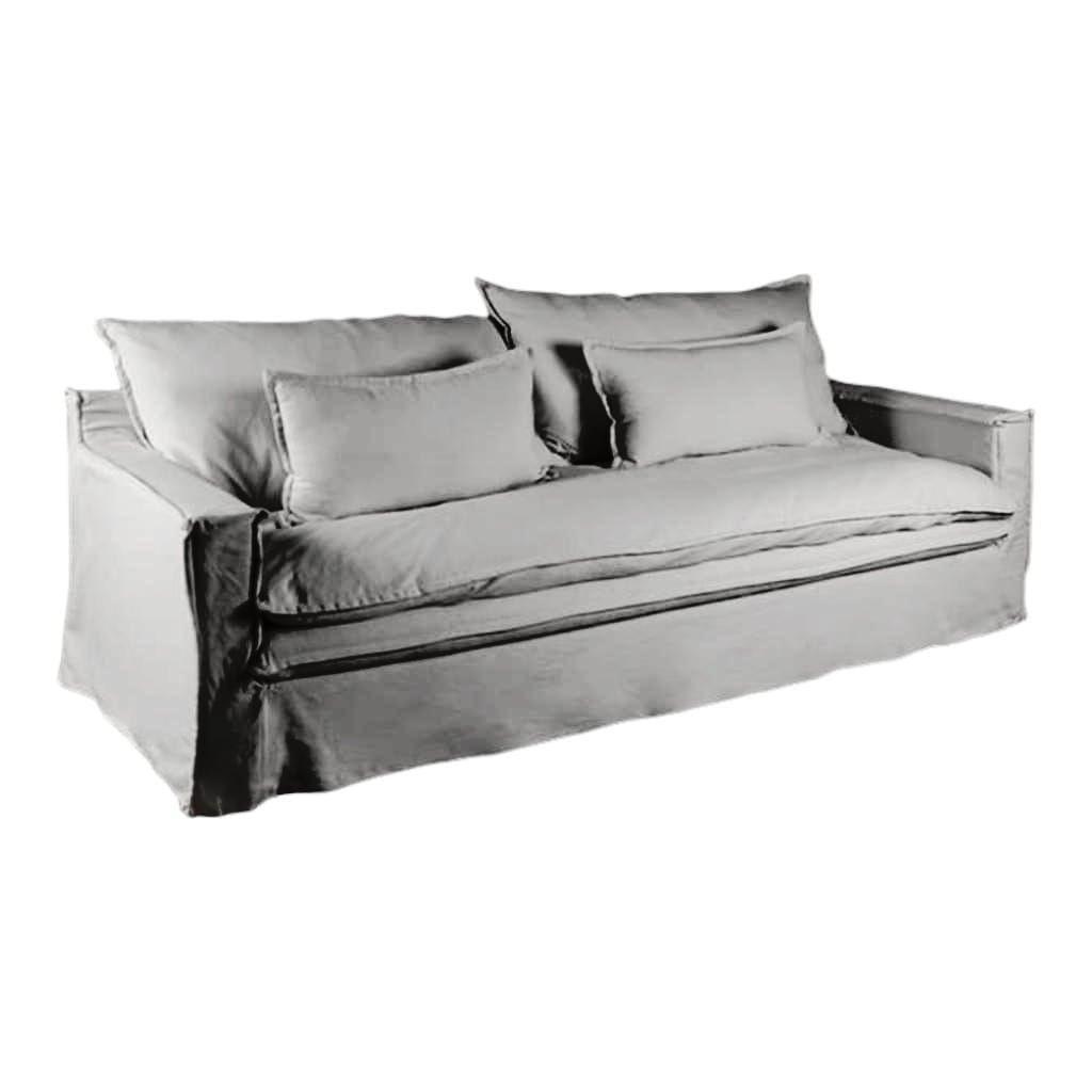 Sofa Amaro 2.0 Mts Gris Plata con Funda-1