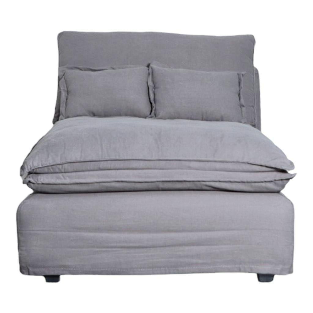 Sofa Chaise Long Duo Gris Plata con Funda-0