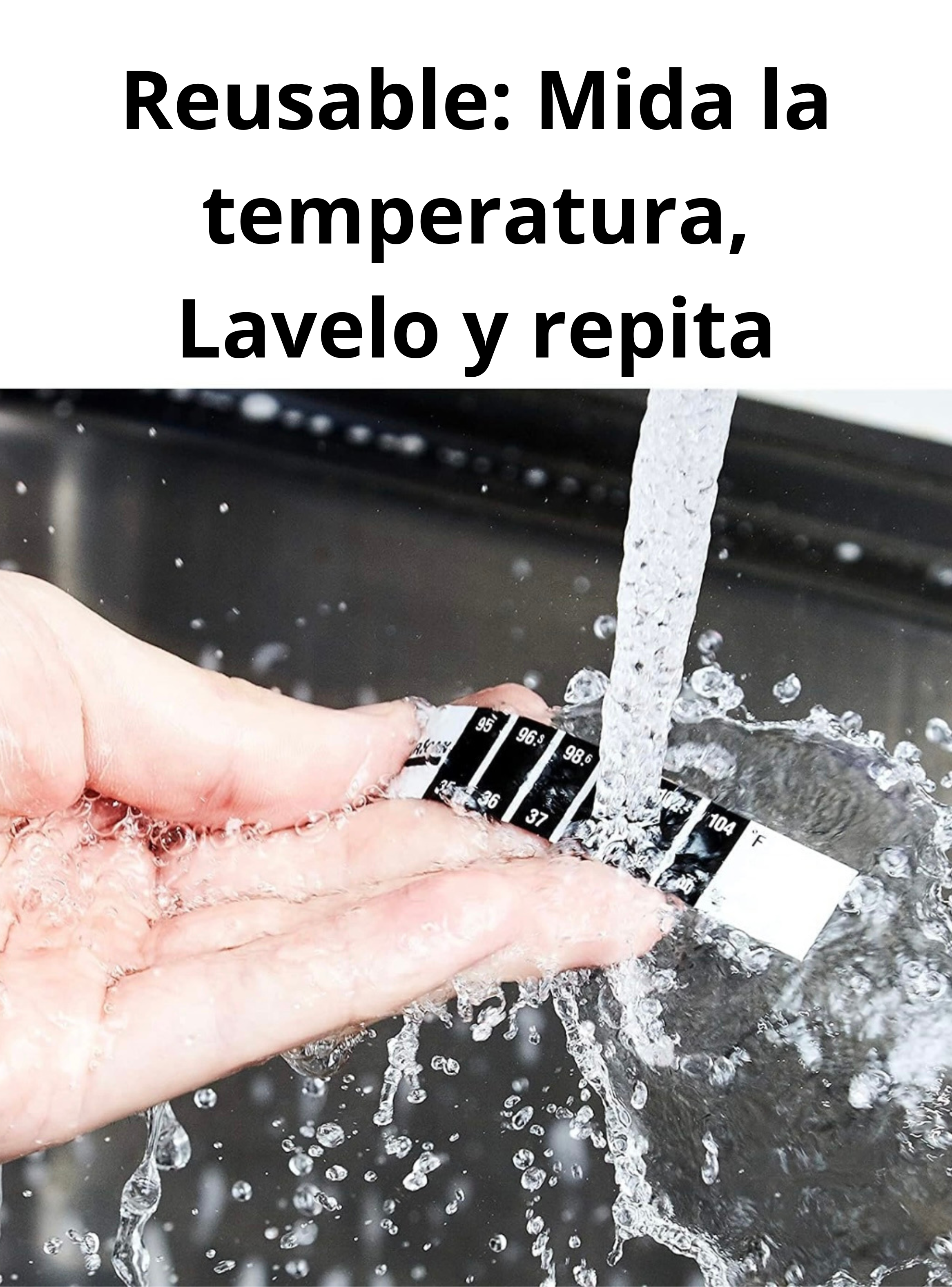 5 Tiras Termómetro Frente Reutilizable Medición Inmediata-5