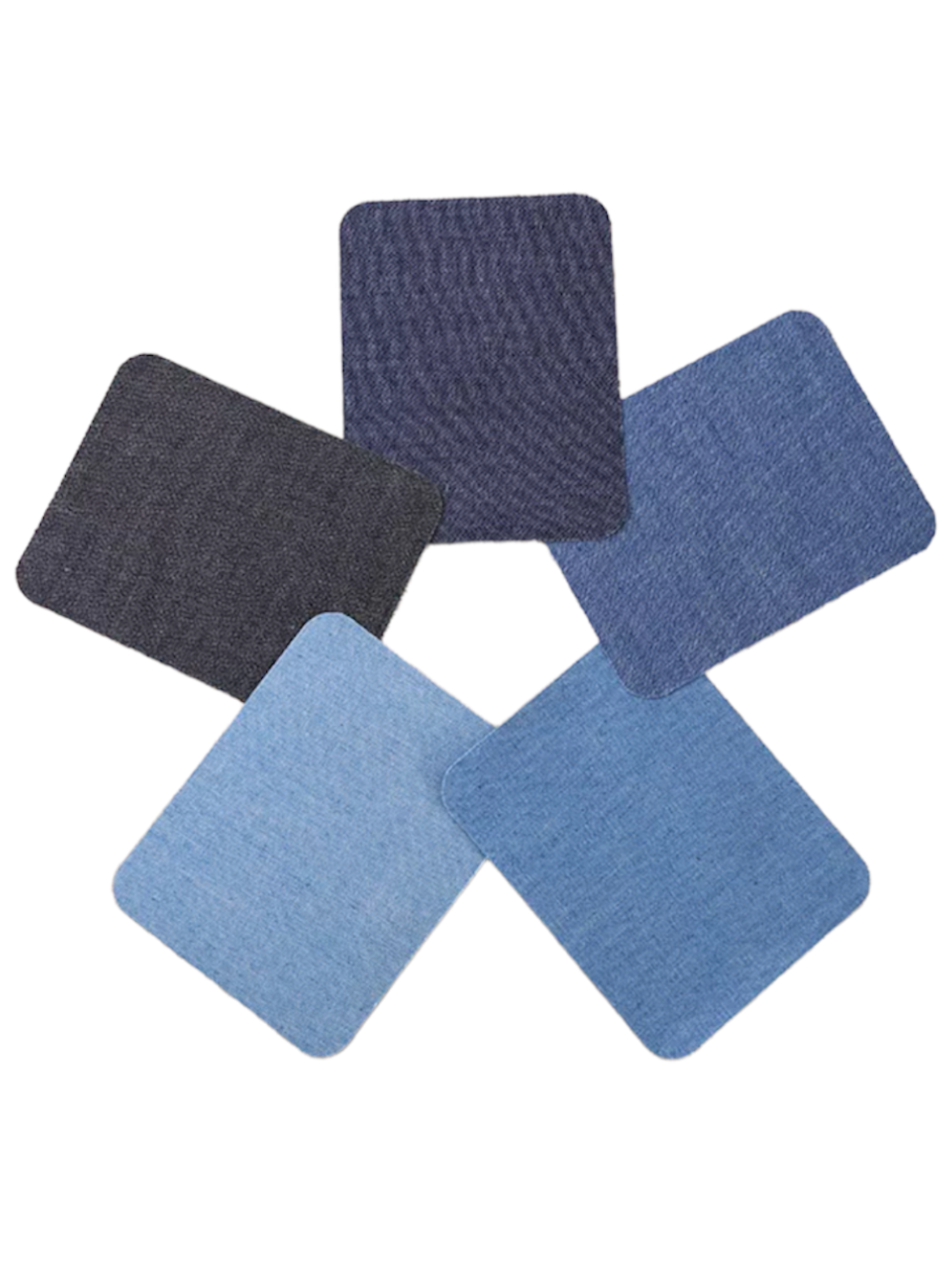 Parches Termoadhesivos Para Jeans Vaqueros Diferentes Tonos Negro y Azul-2