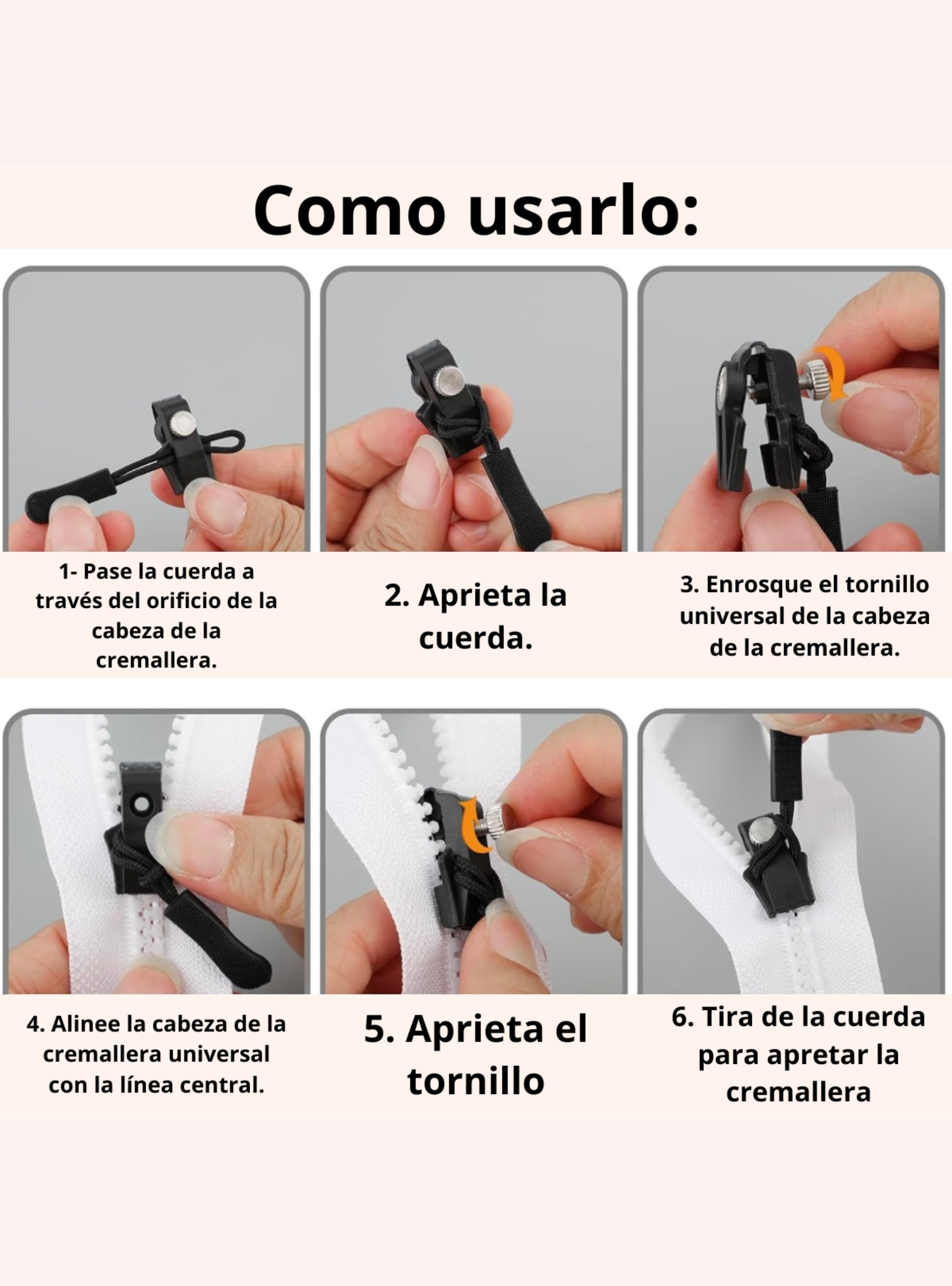 Carro Cremallera Automática Reparación Instantánea Pack 3-3