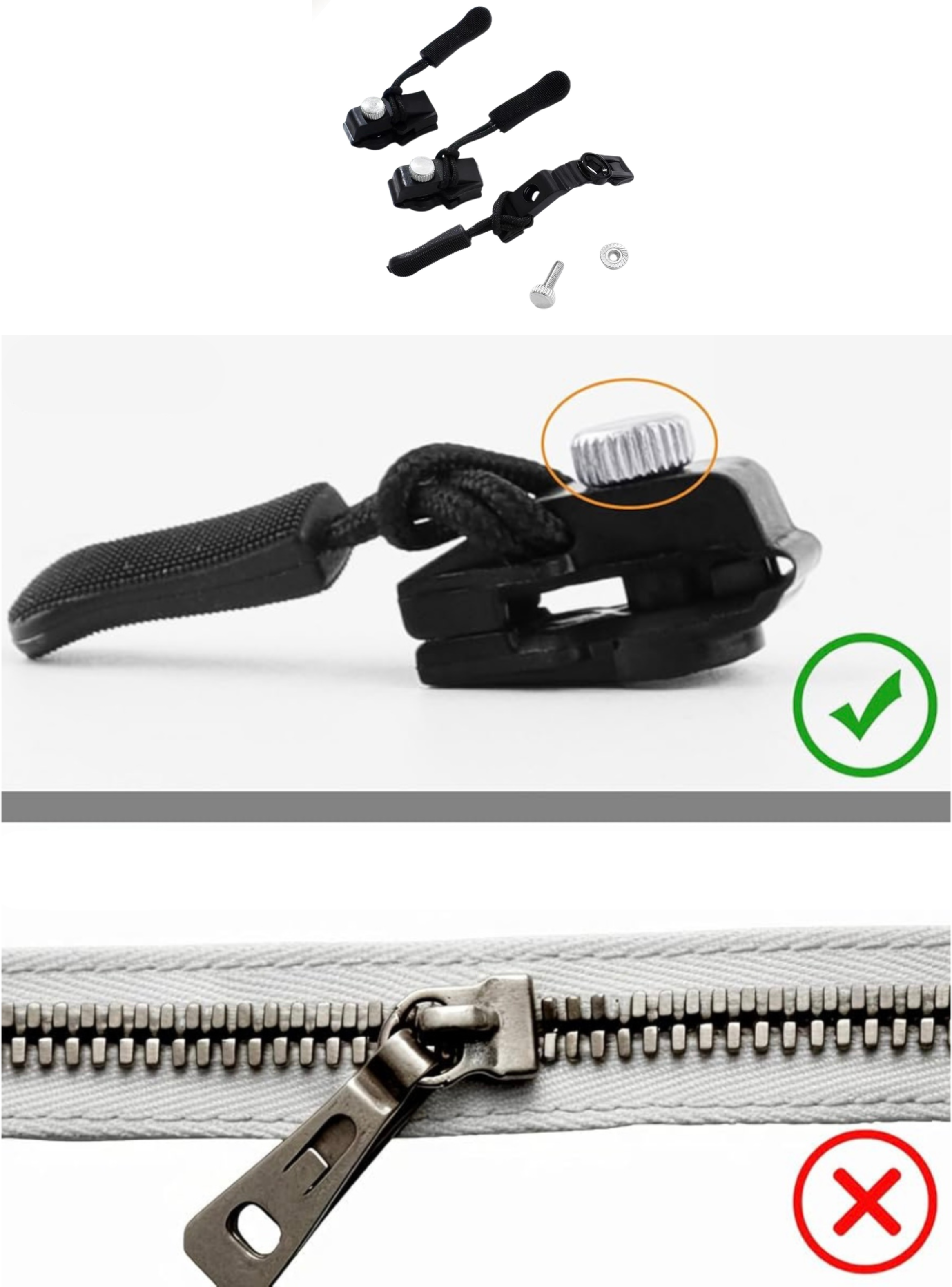 Carro Cremallera Automática Reparación Instantánea Pack 3-5