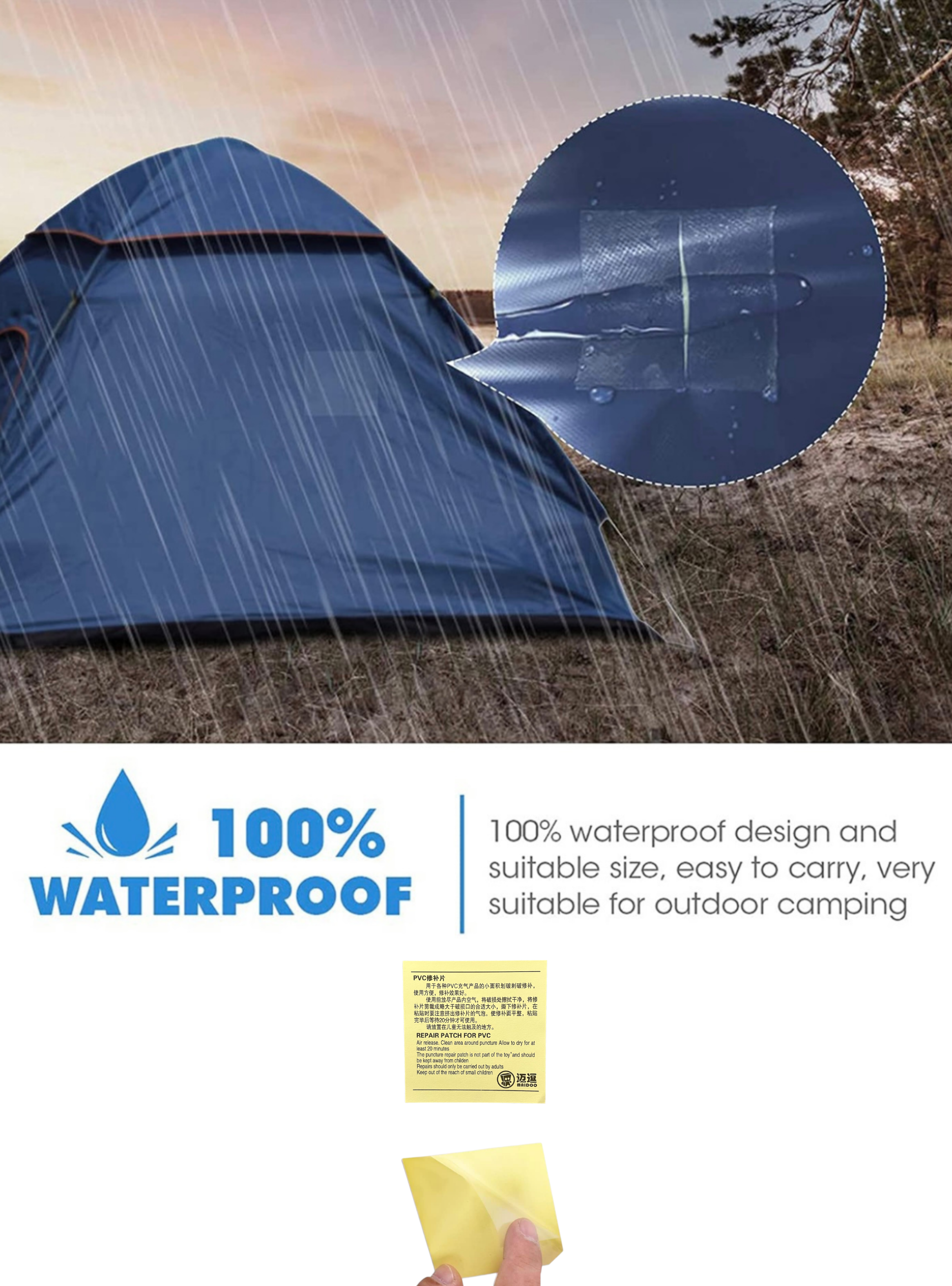 Parches Transparentes Para Carpas Tienda De Campaña Y Parkas x5-4