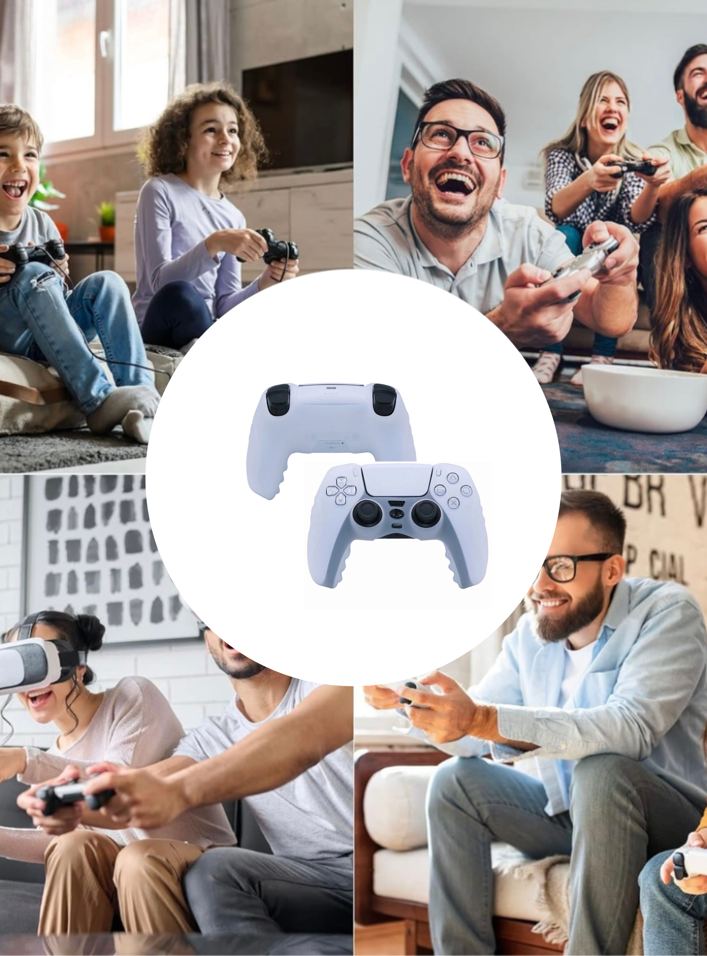 Funda Carcasa Case Silicona Ps5 Para Control Playstation 5-3