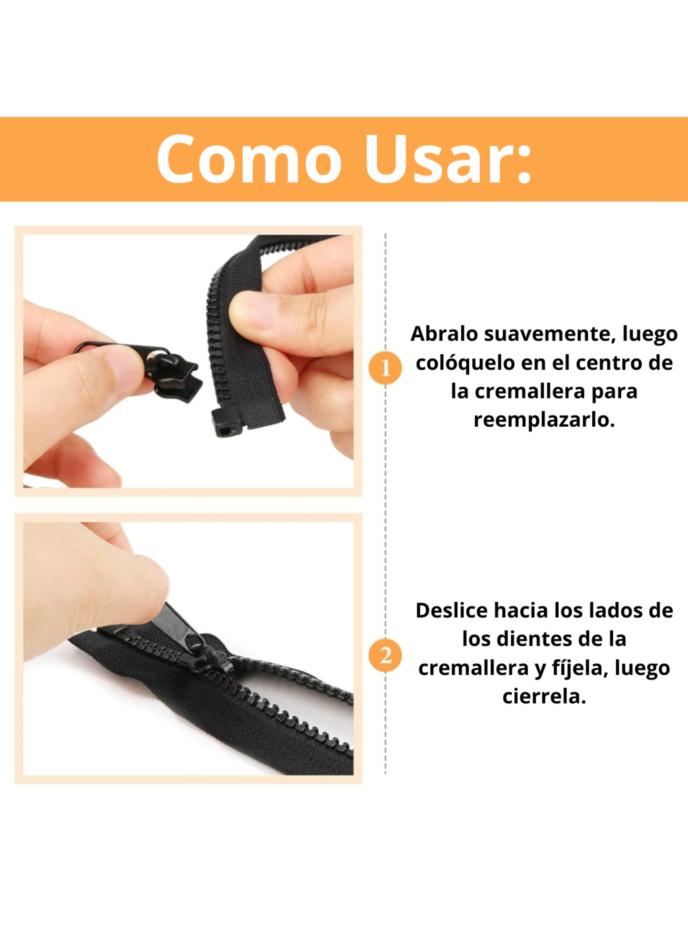 Carro Cremallera Automática Reparación Instantánea Pack 6-2