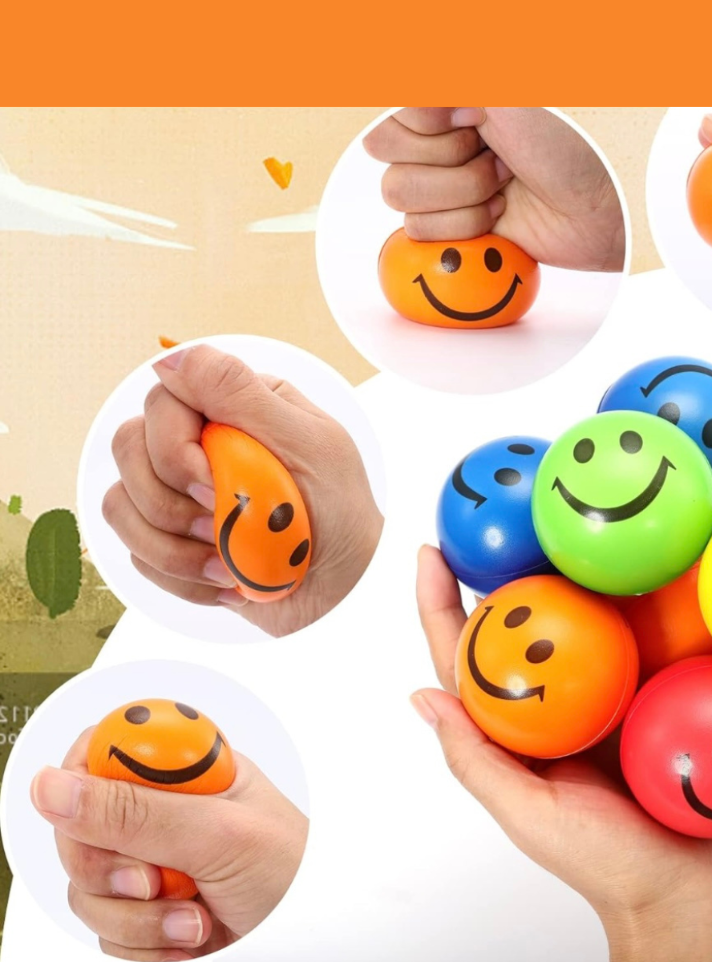 Pack De 3 Pelotas Anti Estrés Relajantes Y Terapia De Mano-3