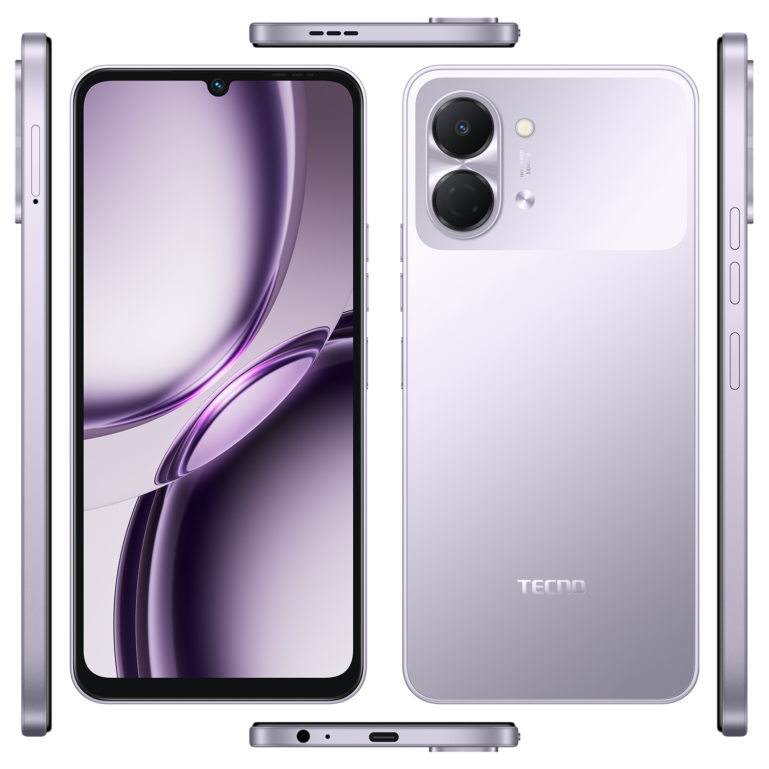 Celular TECNO SPARK GO 3 KN3 64+8 AURORA PURPLE-5