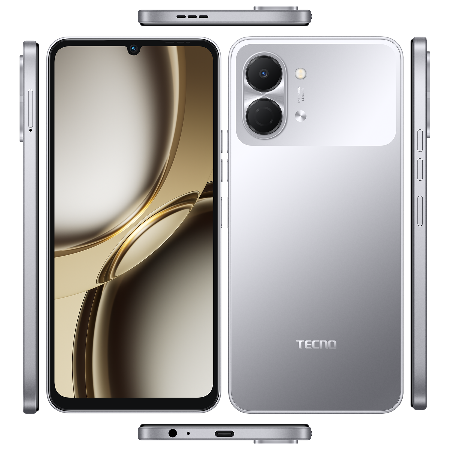 Celular TECNO SPARK GO 3 KN3 128+4 TITANIUM GREY-5