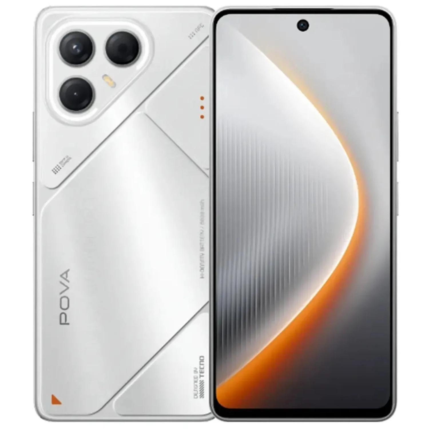 Celular Tecno Pova 7 5g 256gb + 8gb Magic Silver Plateado Blanco-0
