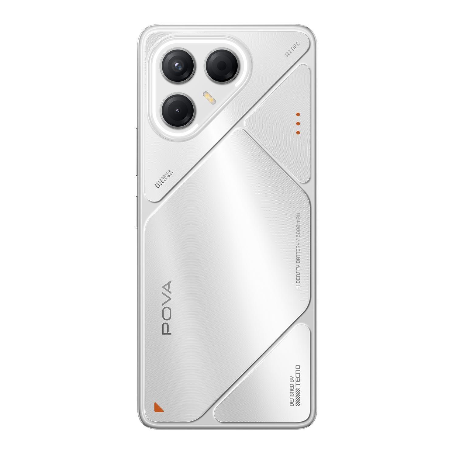 Celular Tecno Pova 7 5g 256gb + 8gb Magic Silver Plateado Blanco-3
