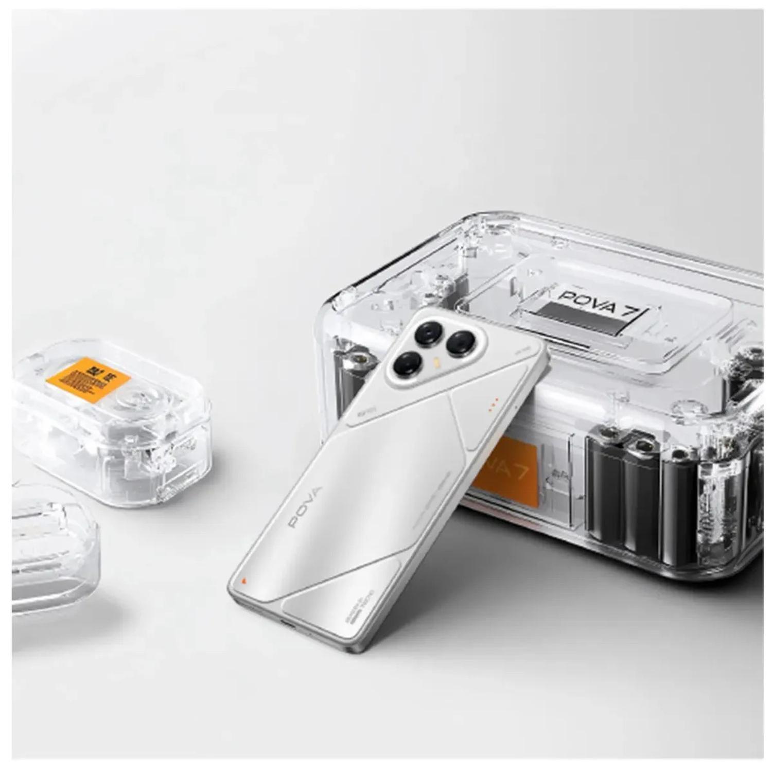 Celular Tecno Pova 7 5g 256gb + 8gb Magic Silver Plateado Blanco-7
