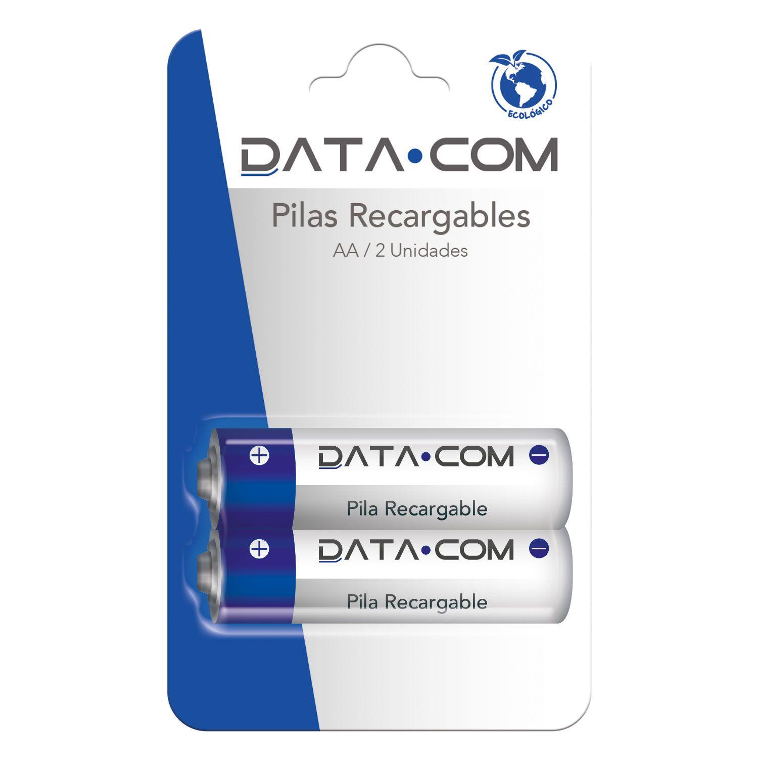 Pila Recargable AA 2500 2 Unidades Datacom-0