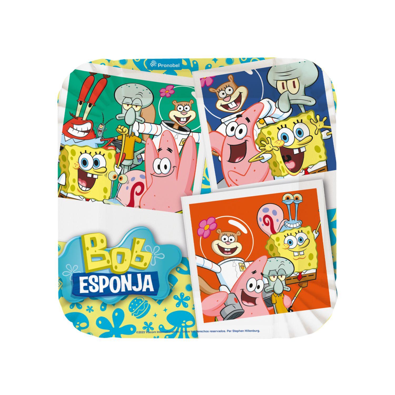Set Cumpleaños Bob Esponja para 6 Personas Pronobel-3