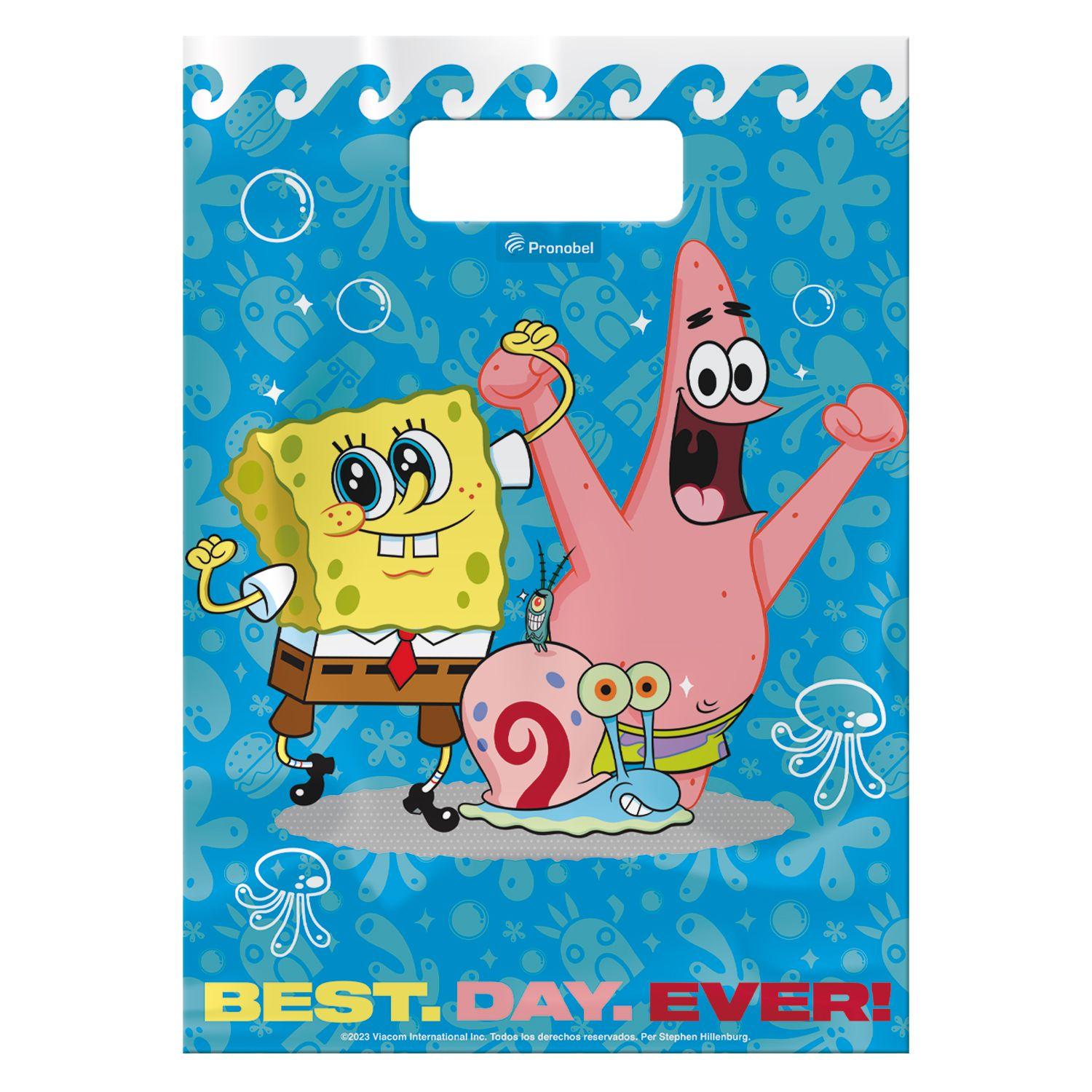 Set Cumpleaños Bob Esponja para 6 Personas Pronobel-5
