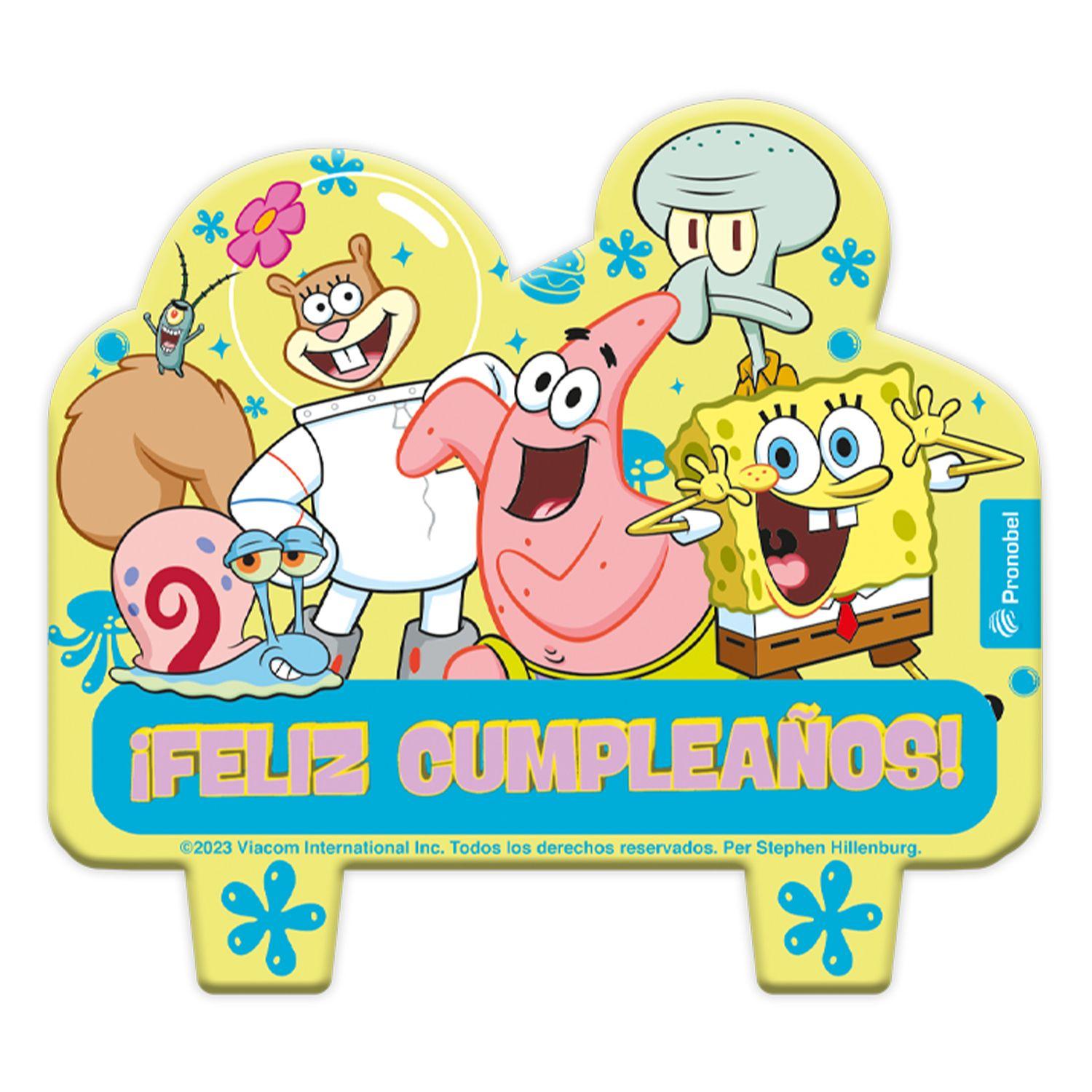 Set Cumpleaños Bob Esponja para 6 Personas Pronobel-9