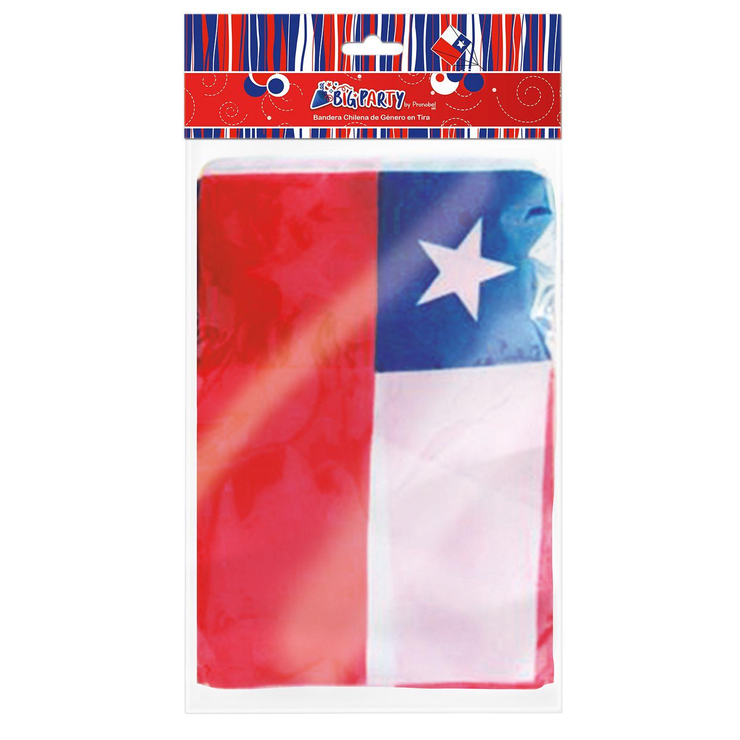 Bandera Chilena Genero 9 unidades 3 metros Big Party-0