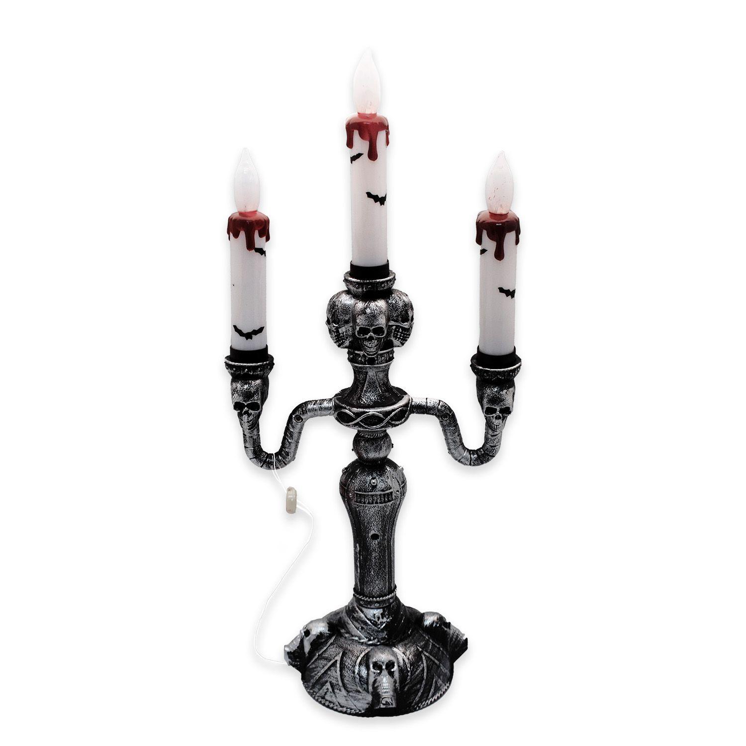 Candelabro Led Esqueleto Halloween Big Party-1