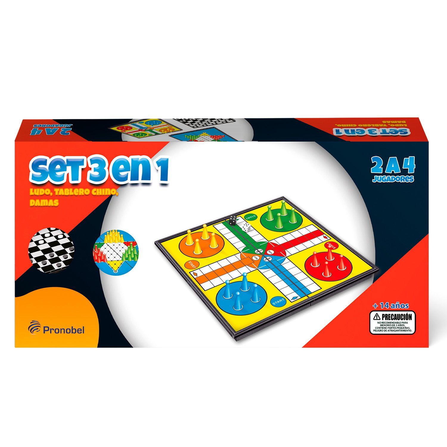 Set 3 En 1 Magnetico Tablero (Dama; Tablero Chino; Ludo)-0