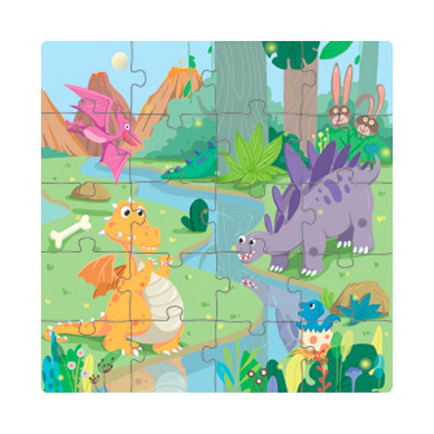 Libro Puzzle Magnético 60 Piezas Dinosaurios-2