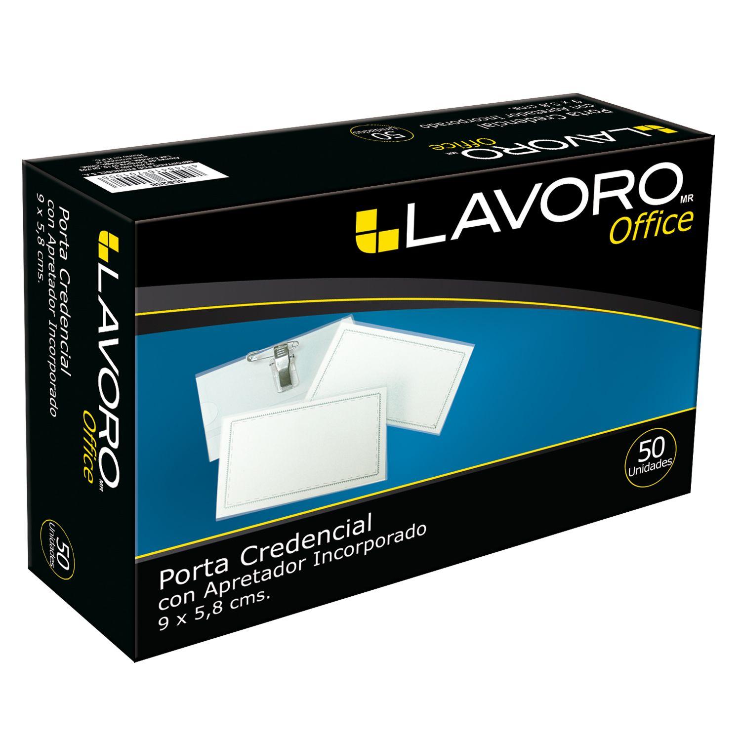Porta Credencial Chica Con Gancho 50 Un. Lavoro-0