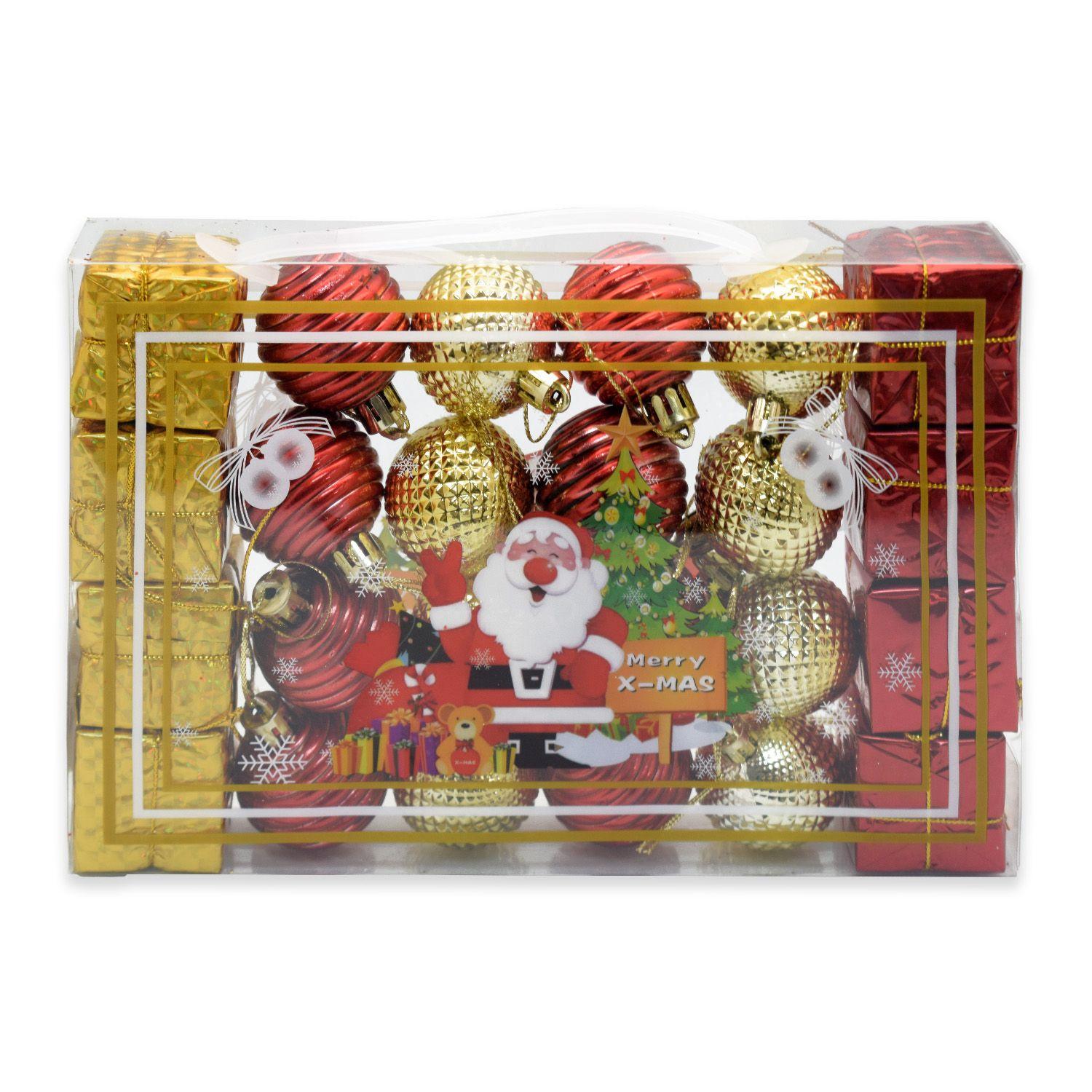 Esferas y Adornos 4 cm 24 piezas En Caja Pvc Big Party-0