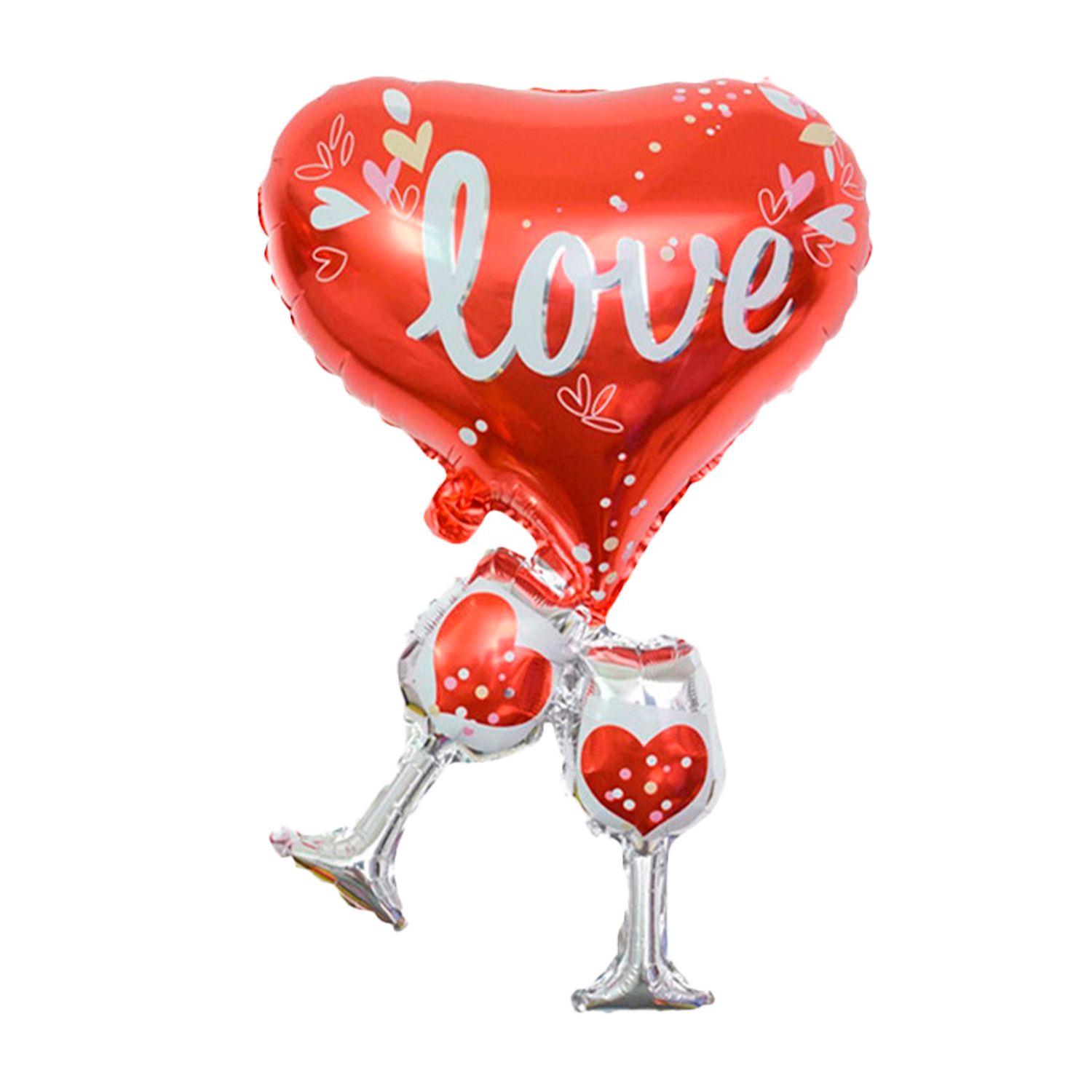 Set 5 Globos Foil Corazon San Valentin Big Party-2