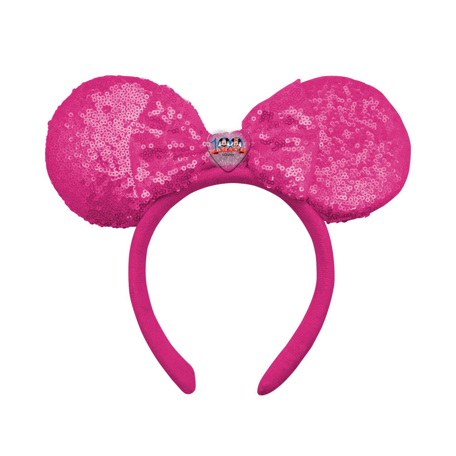 Cintillo Orejas Rosado Minnie Disney 100 Años-1