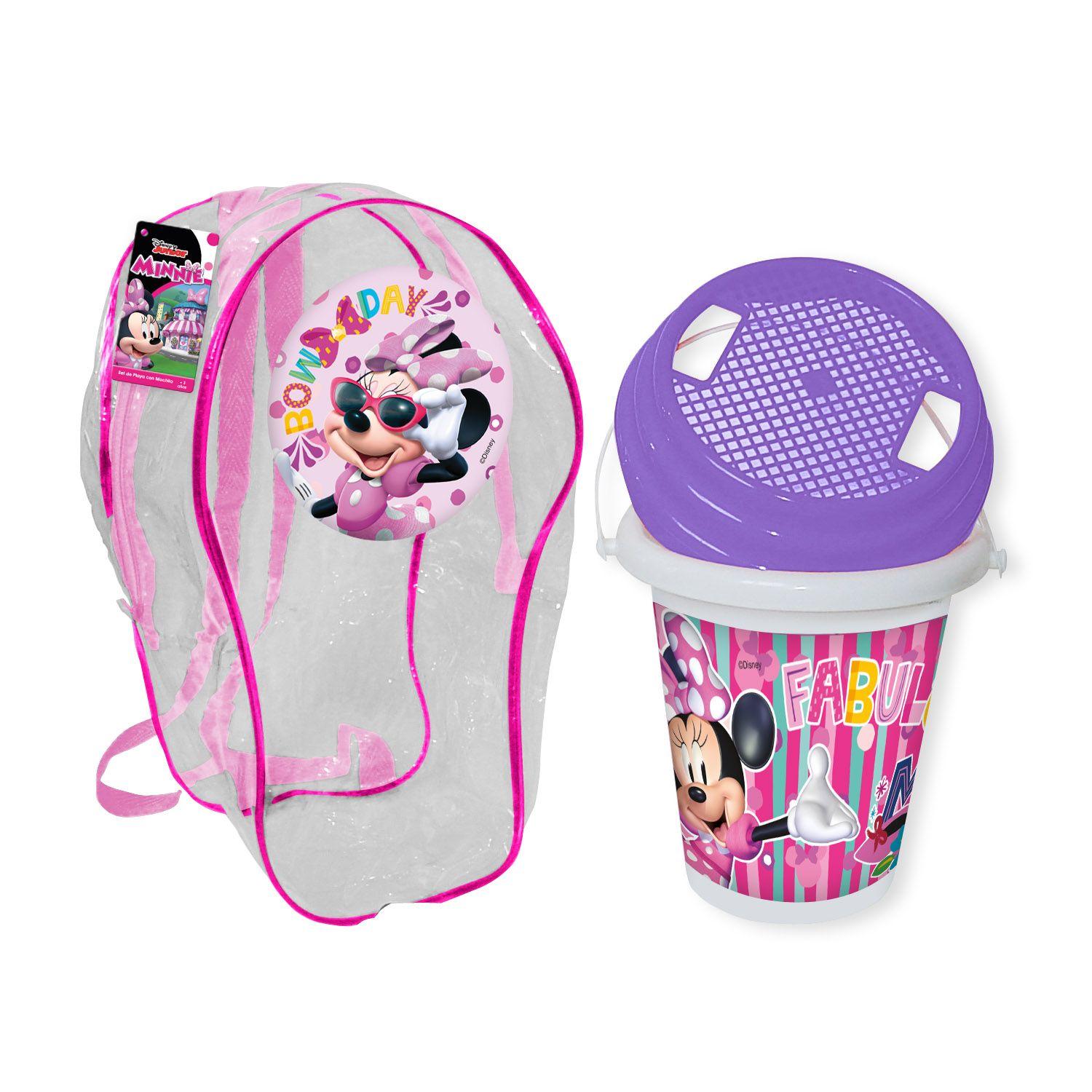 Mochila De Playa Balde Impre. Con Accesorios Minnie Disney-2