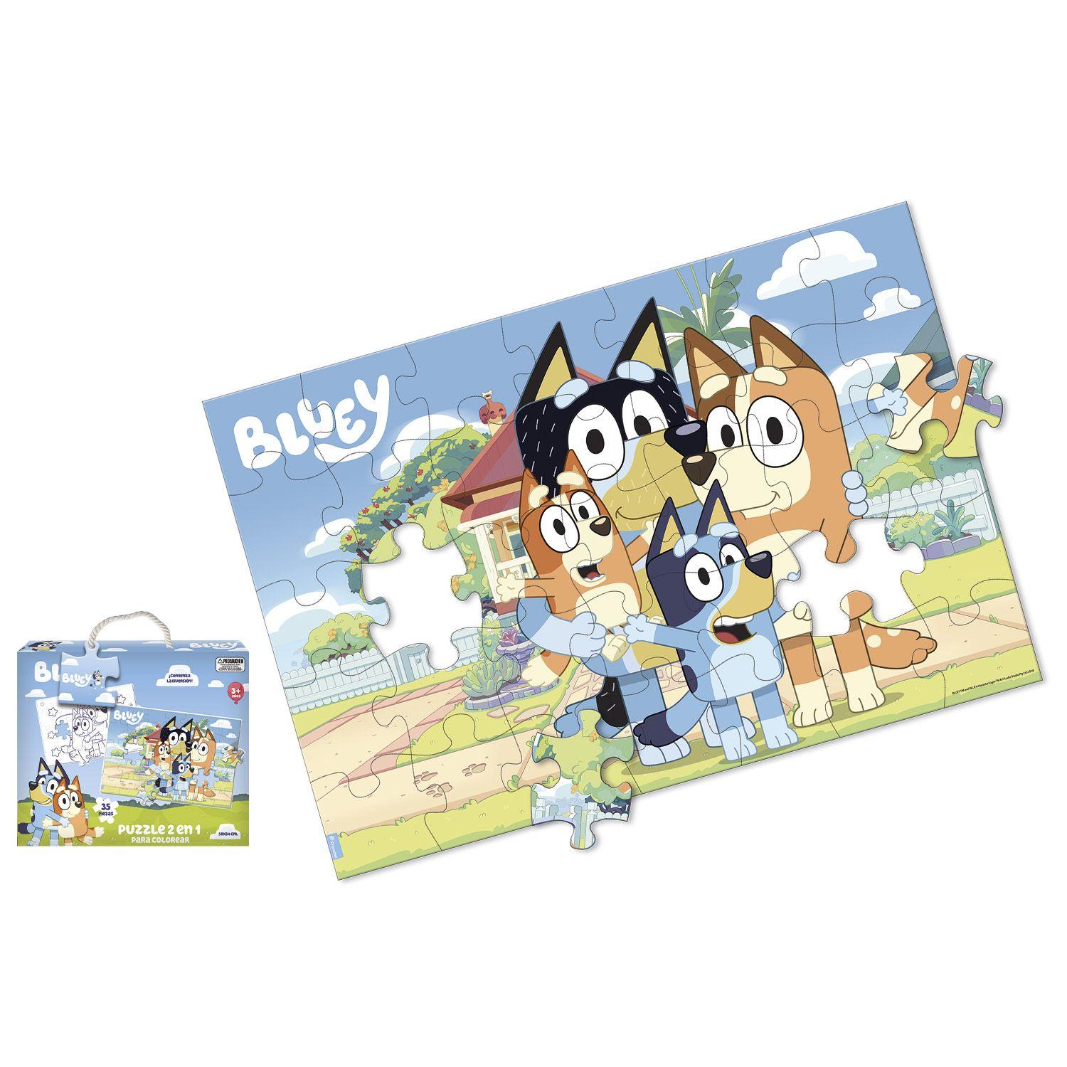 Puzzle 35 Piezas 2 En 1 Para Colorear Bluey-2