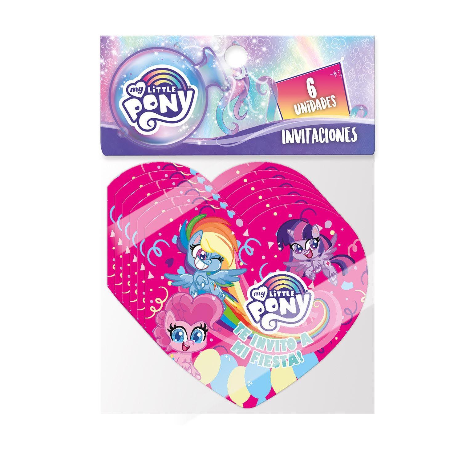 Set 6 Invitaciones My Little Pony-0