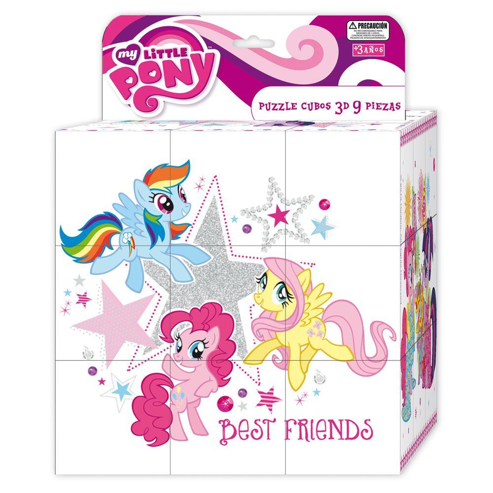 Puzzle 9 Cubos 3D 18 X 18 Cm My Little Pony Hasbro Pronobel-0