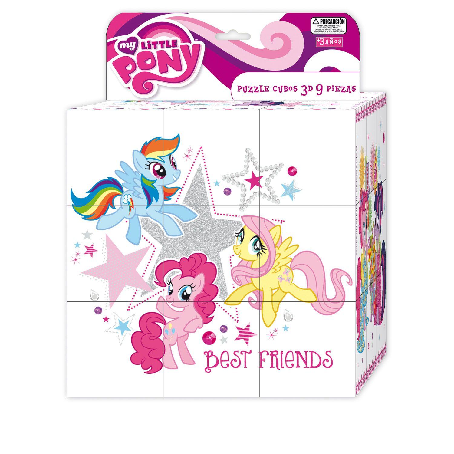 Puzzle 9 Cubos 3D 18 X 18 Cm My Little Pony Hasbro Pronobel-1