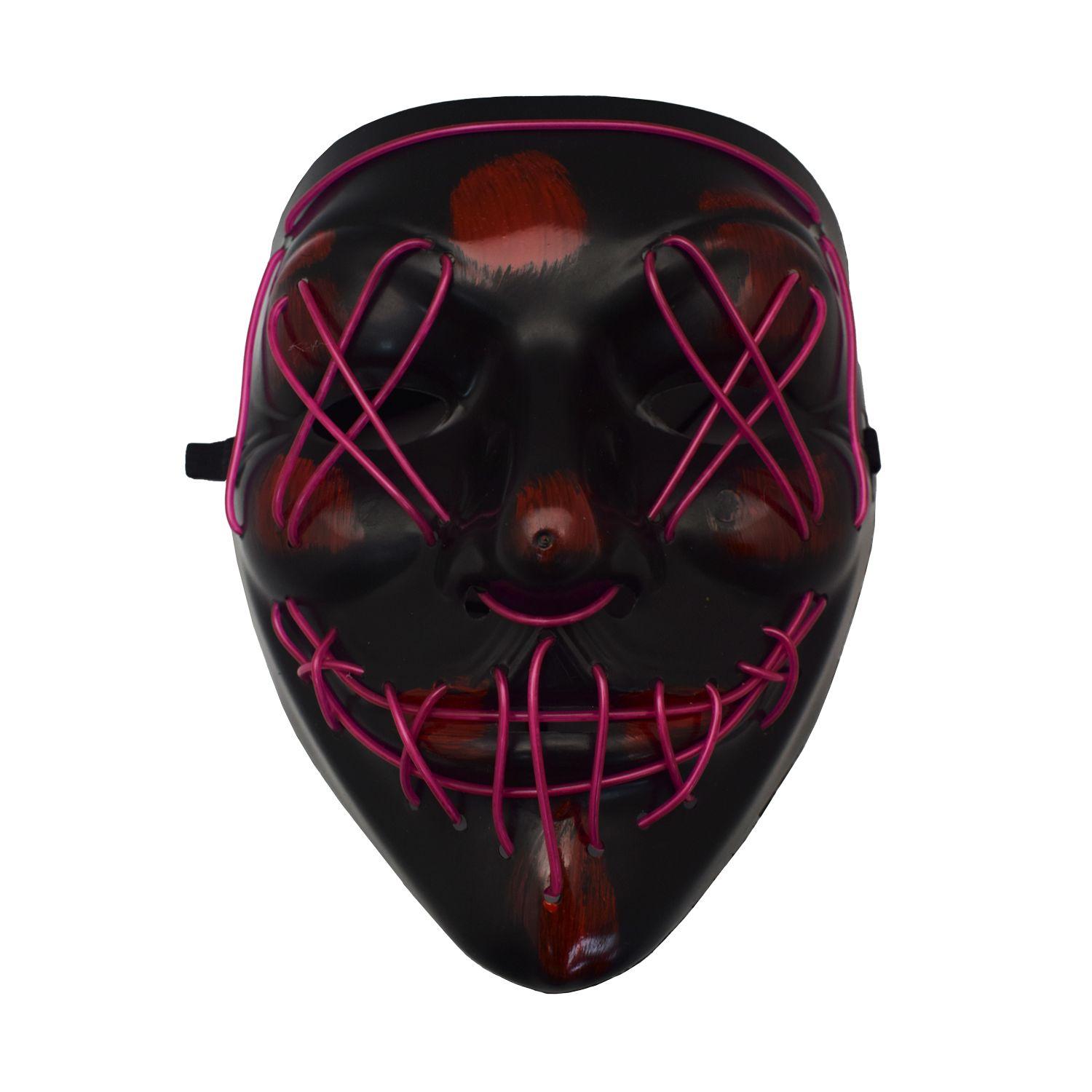 Mascara Sin Rostro Iluminada 1 Unidad Halloween Big Party-0