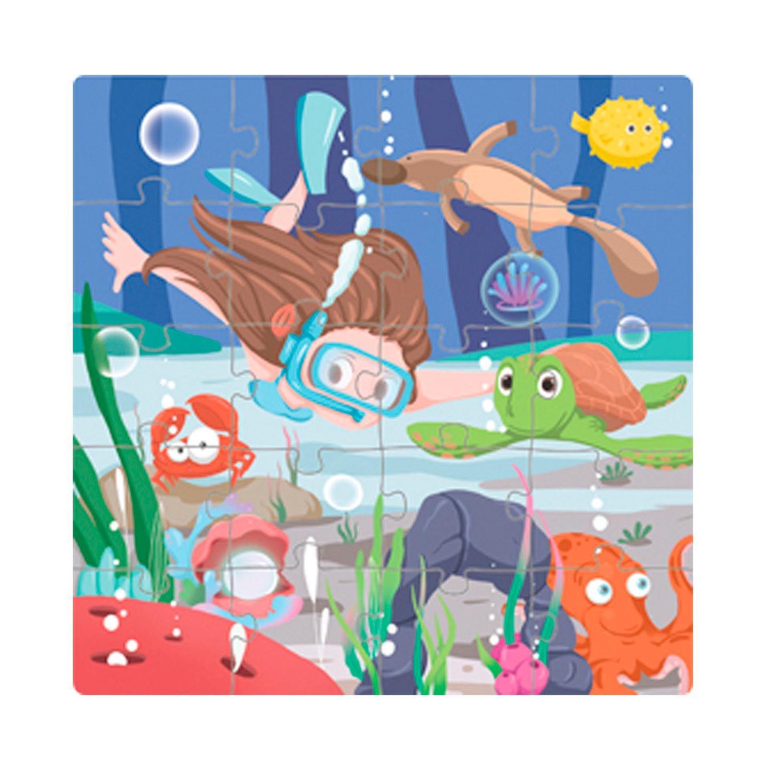 Libro Puzzle Magnético 60 Piezas Sirena-2