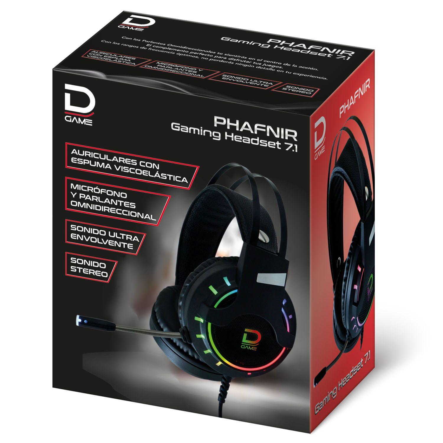 Audifonos Gamer Headset RGB 7.1 Usb + 3,5 metros Datacom-1