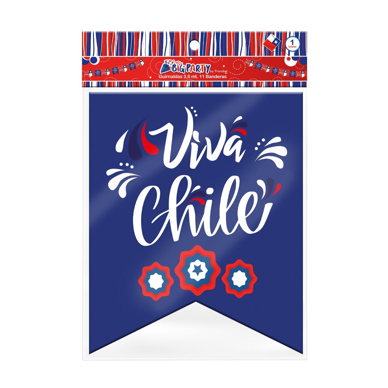 Guirnalda De Papel 3.6 metros 11 Banderas Big Party-0