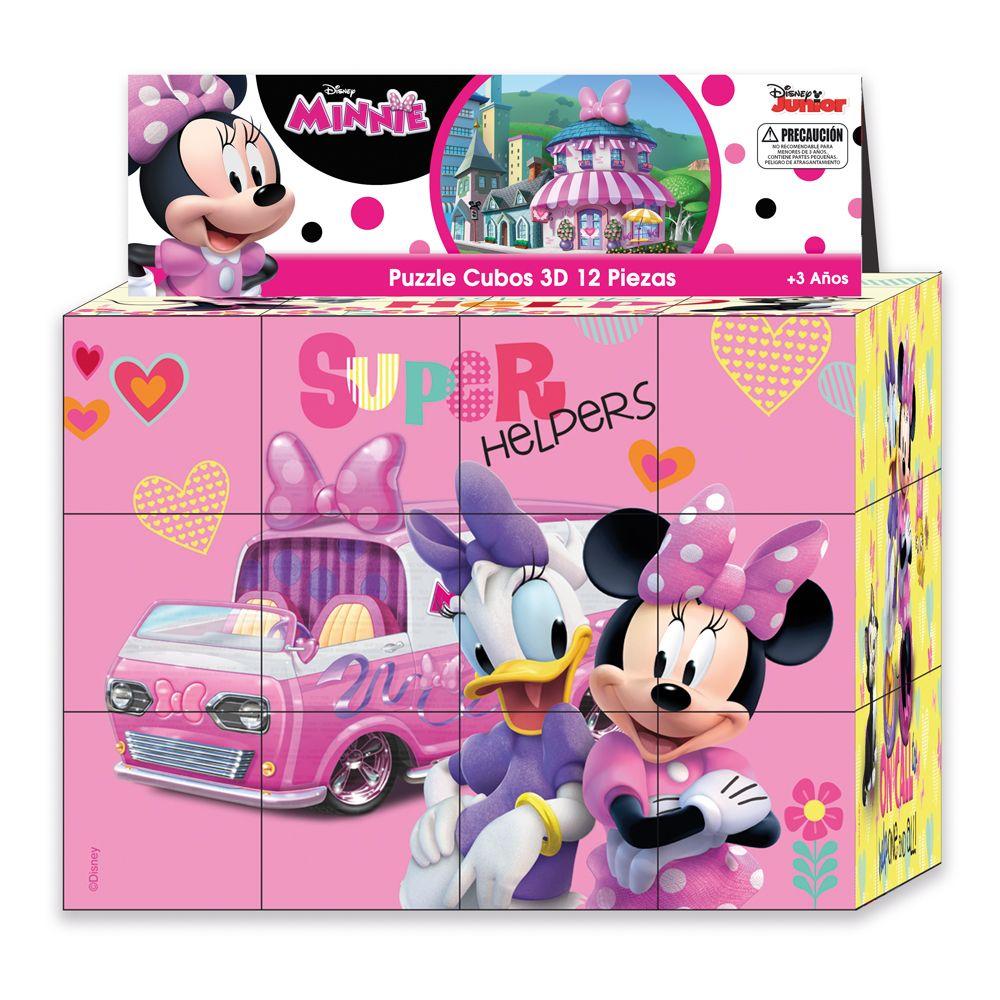 Puzzle Cubo 3D 12 Piezas Minnie Disney Pronobel-0