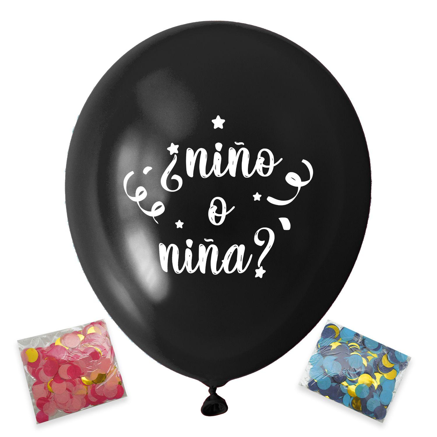 Pack Globo Color Negro + Confetti + 3 Diseños Big Party-3